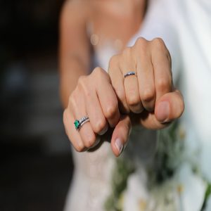 Diseño argollas de matrimonio 4 argollas de matrimonio en oro blanco - diseño argollas de matrimonio